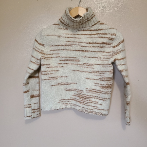Banana Republic Wool Alpaca Stripe Turtleneck Sweater - Picture 2 of 6